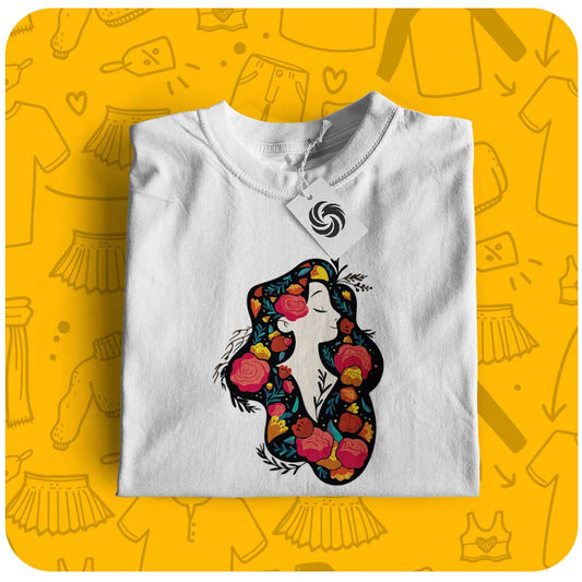 Girl With Flowers | Unisex T-Shirt