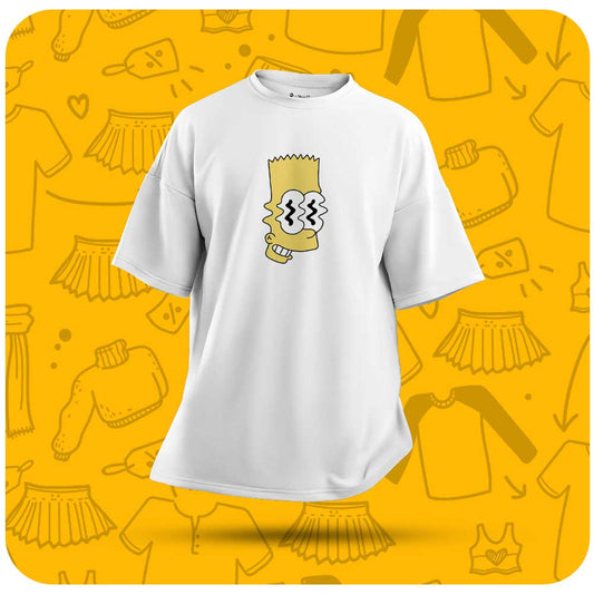 Simpson Boy Wavy Eyes | Unisex Oversized T-Shirt